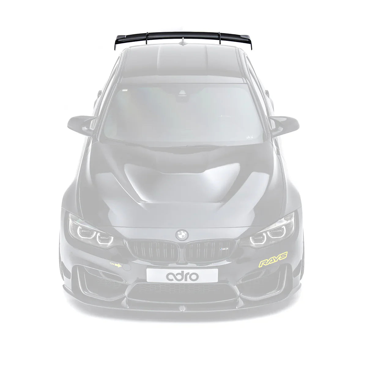 BMW M3 F80 Pre-Preg Carbon Fibre AT-R Swan Neck GT Rear Wing by Adro (2014-2020)