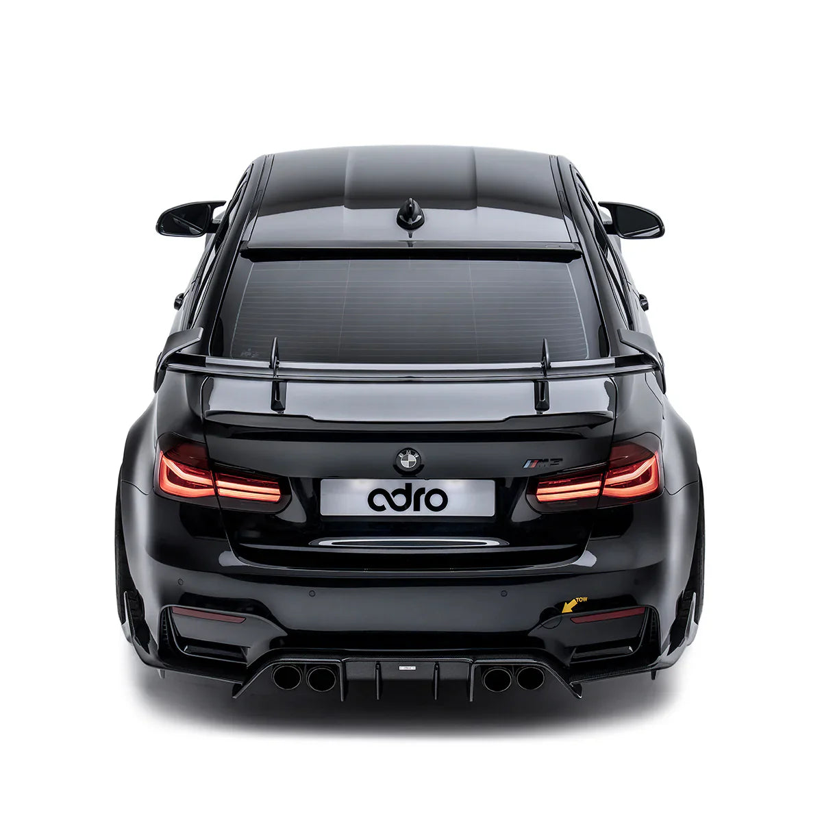 BMW M3 F80 Pre-Preg Carbon Fibre AT-R Swan Neck GT Rear Wing by Adro (2014-2020)
