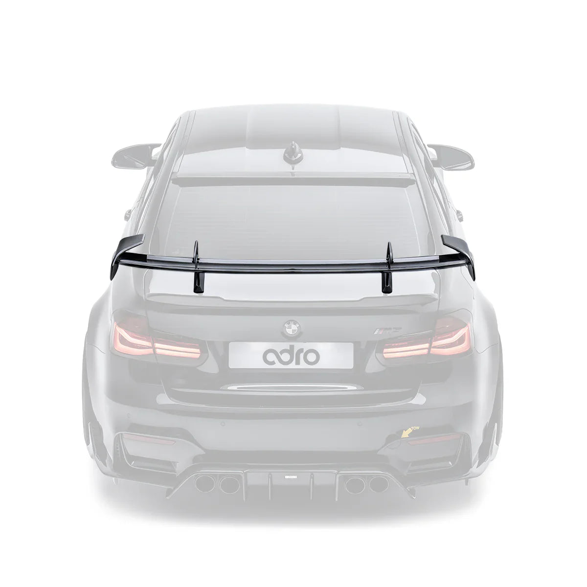 BMW M3 F80 Pre-Preg Carbon Fibre AT-R Swan Neck GT Rear Wing by Adro (2014-2020)