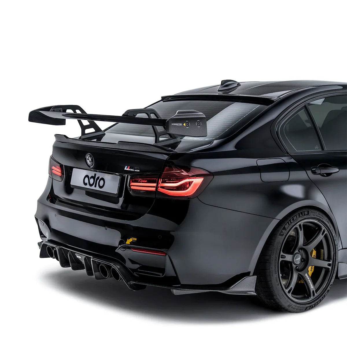 BMW M3 F80 Pre-Preg Carbon Fibre AT-R Swan Neck GT Rear Wing by Adro (2014-2020)
