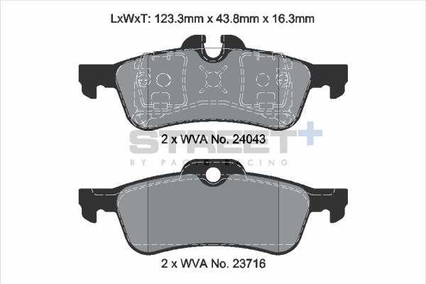 PAGID Racing STREET+ MINI (R50, R53) Brake Pads - T8184SP2001 Rear