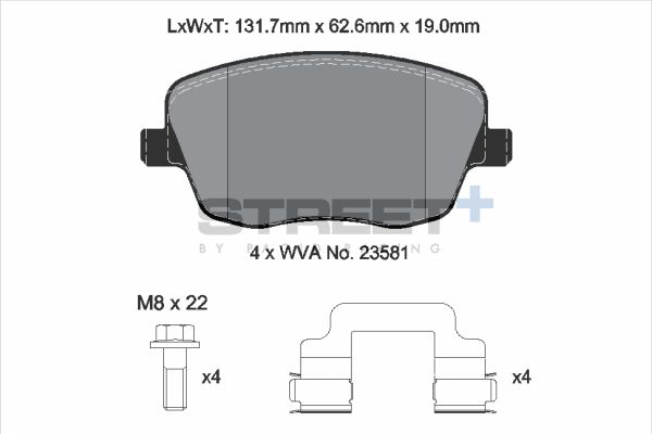 PAGID Racing STREET+ SEAT IBIZA III (6L1) Brake Pads - T8177SP2001 Front