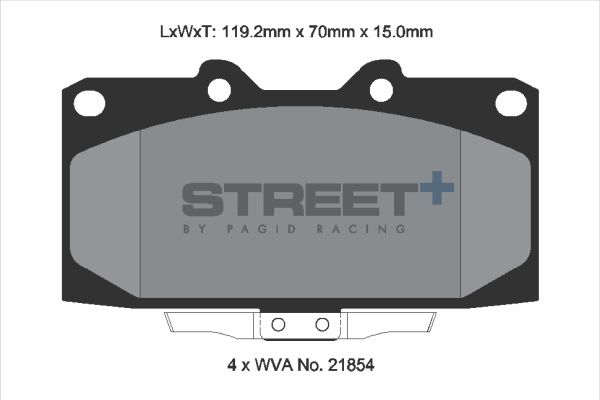PAGID Racing STREET+ NISSAN 200SX Coupe (S14) Brake Pads - T8308SP2001 Front