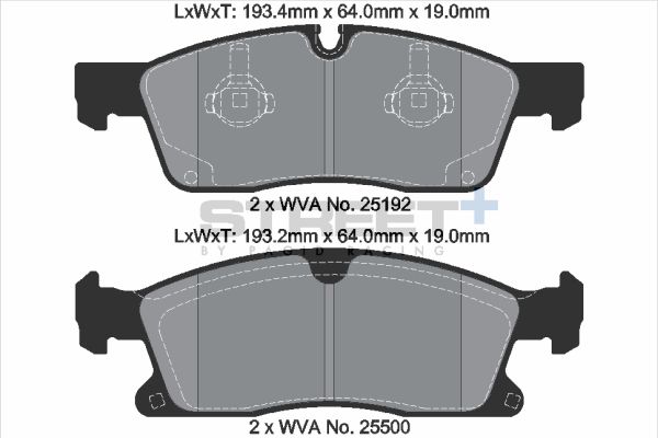 PAGID Racing STREET+ MERCEDES GL-CLASS (X166) Brake Pads - T8112SP2001 Front