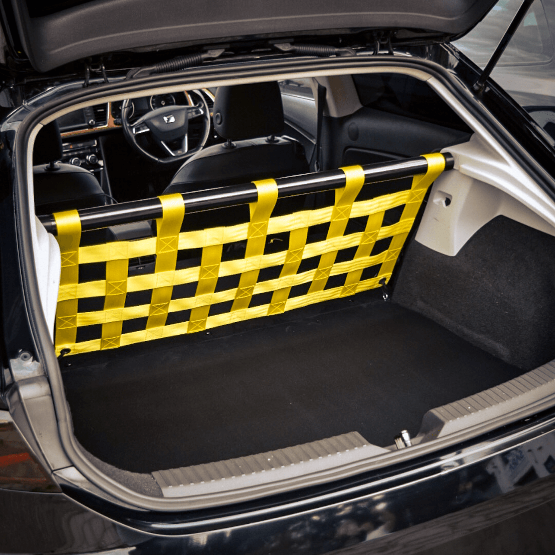 Seat Leon Mk3 Cupra 5F Strut bar and Cargo net cargo-nets.co.uk