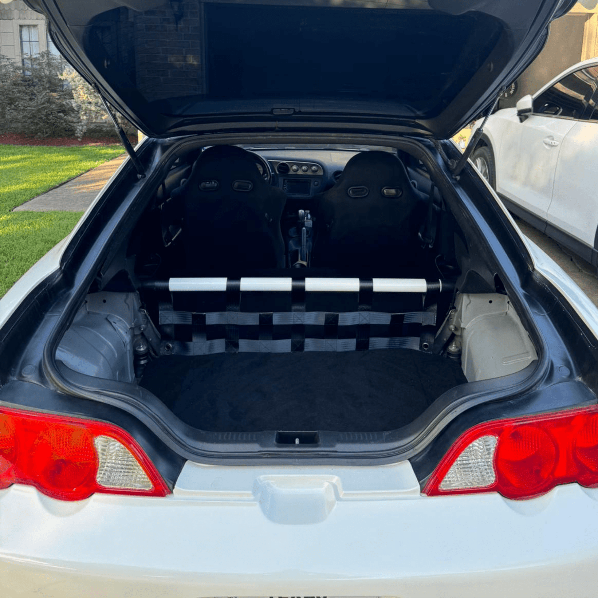 Honda Integra Mk4 DC5 RSX Type R Strut bar and Cargo net cargo-nets.co.uk