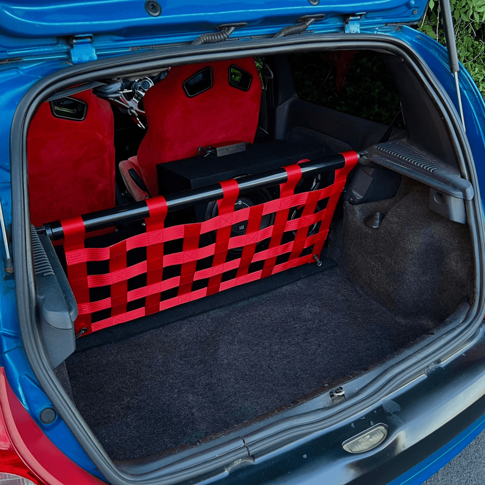 Renault Clio Mk2 RS 172 182 Strut bar and Cargo net cargo-nets.co.uk