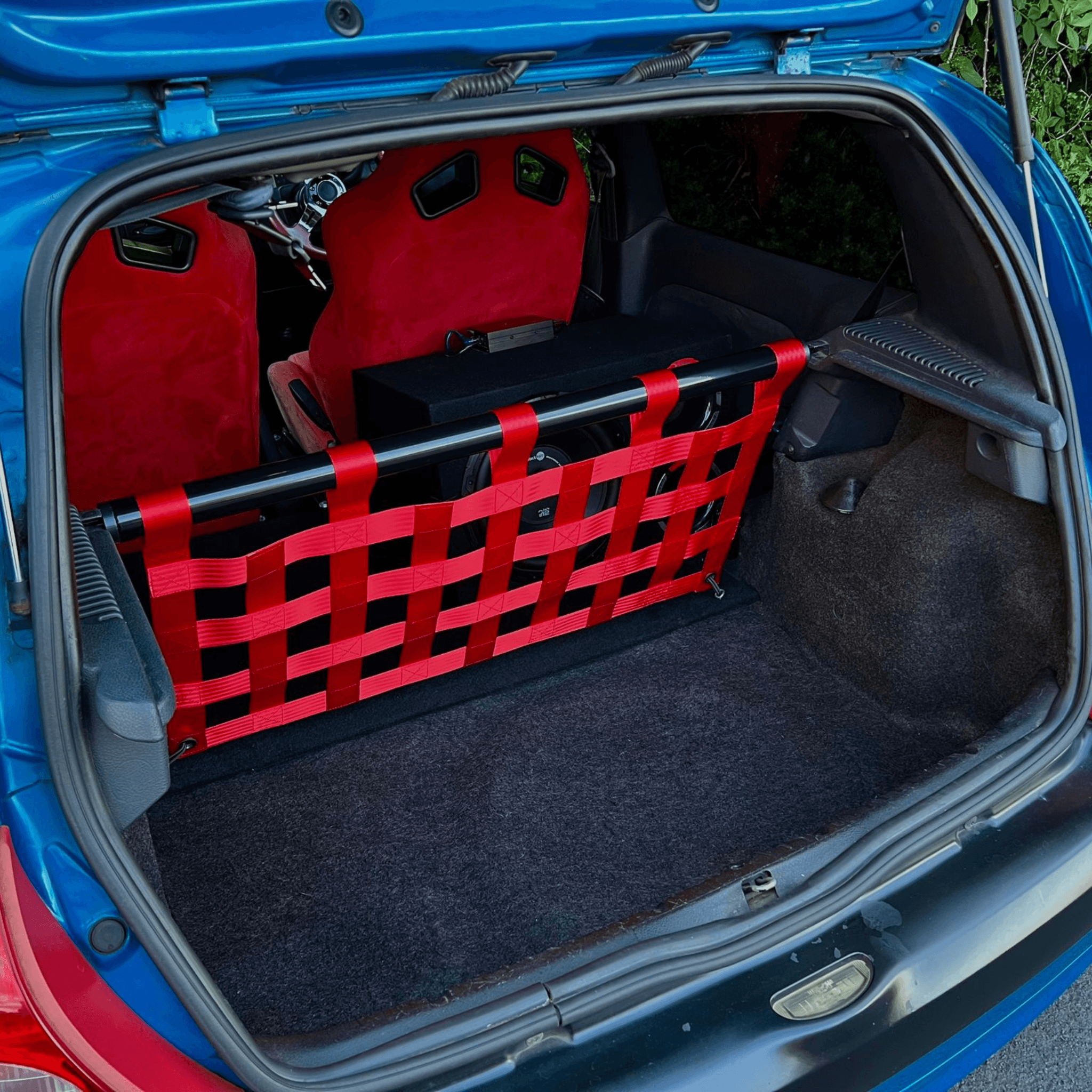 Renault Clio Mk2 RS 172 182 Strut bar and Cargo net cargo-nets.co.uk