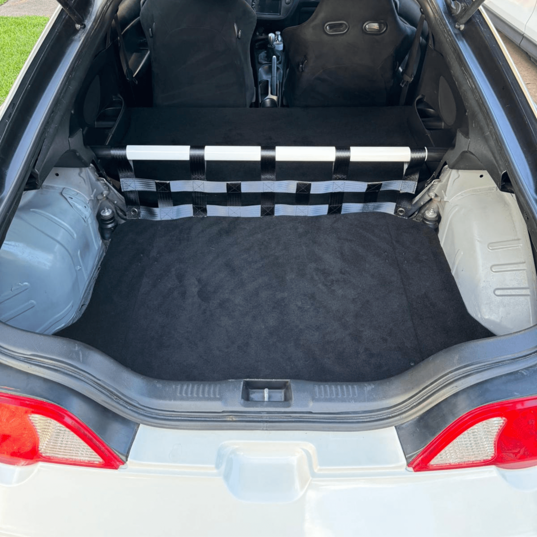 Honda Integra Mk4 DC5 RSX Type R Strut bar and Cargo net cargo-nets.co.uk