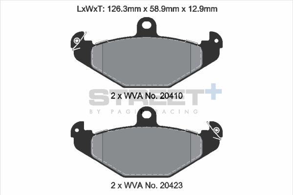 PAGID Racing STREET+ LOTUS 2 ELEVEN Brake Pads - T8150SP2001 Rear