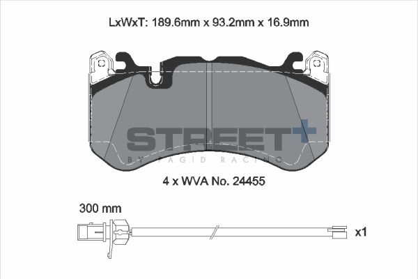 PAGID Racing STREET+ AUDI A6 C6 Avant (4F5) Brake Pads - T8073SP2001 Front
