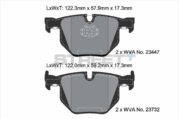 PAGID Racing STREET+ BMW X5 (E70) Brake Pads - T8031SP2001 Rear