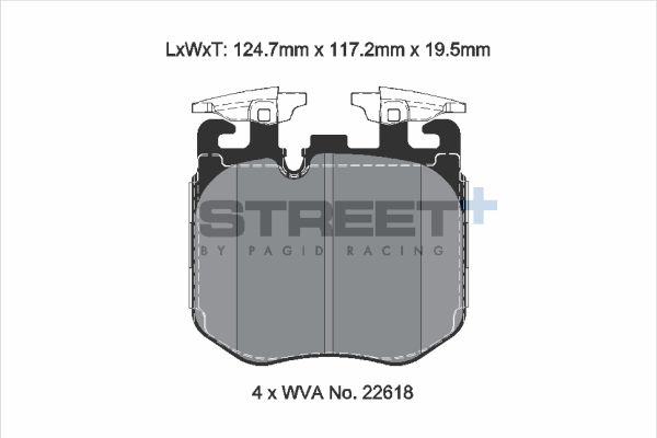PAGID Racing STREET+ ALPINA B7 (G12) Brake Pads - T8226SP2001 Front