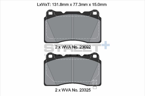 PAGID Racing STREET+ HOLDEN CALAIS Saloon (VE) Brake Pads - T8300SP2001 Front