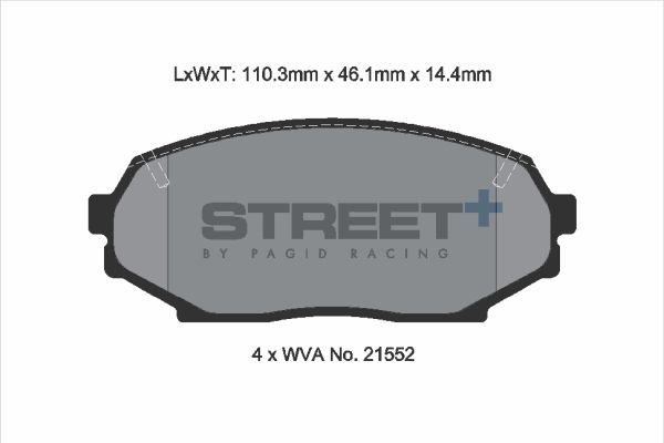 PAGID Racing STREET+ EUNOS ROADSTER I (NA) Brake Pads - T8157SP2001 Front