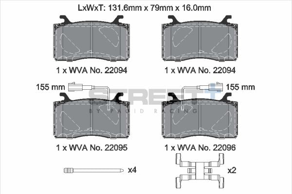 PAGID Racing STREET+ ALFA ROMEO GIULIA (952_) Brake Pads - T8284SP2001 Front