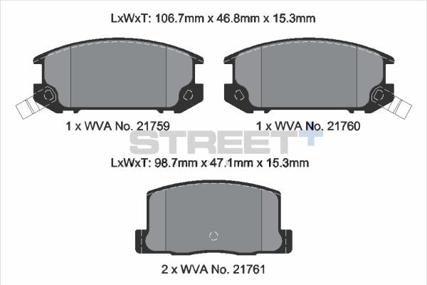 PAGID Racing STREET+ TOYOTA MR2 I (AW1_) Brake Pads - T8307SP2001 Rear