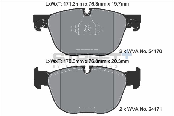 PAGID Racing STREET+ BMW X4 (F26) Brake Pads - T8060SP2001 Front