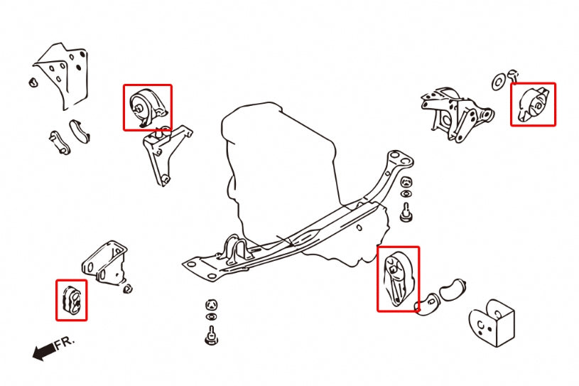 HARDRACE REINFORCED ENGINE MOUNT HardRace