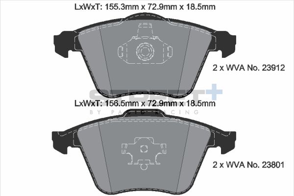PAGID Racing STREET+ FORD FOCUS II (DA_, HCP, DP) Brake Pads - T8180SP2001 Front