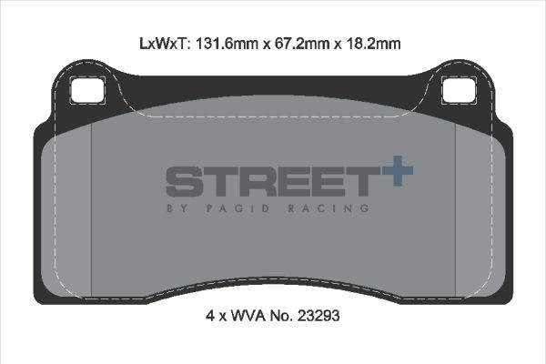 PAGID Racing STREET+ DAIMLER DAIMLER XJ (X30_) Brake Pads - T8021SP2001 Rear