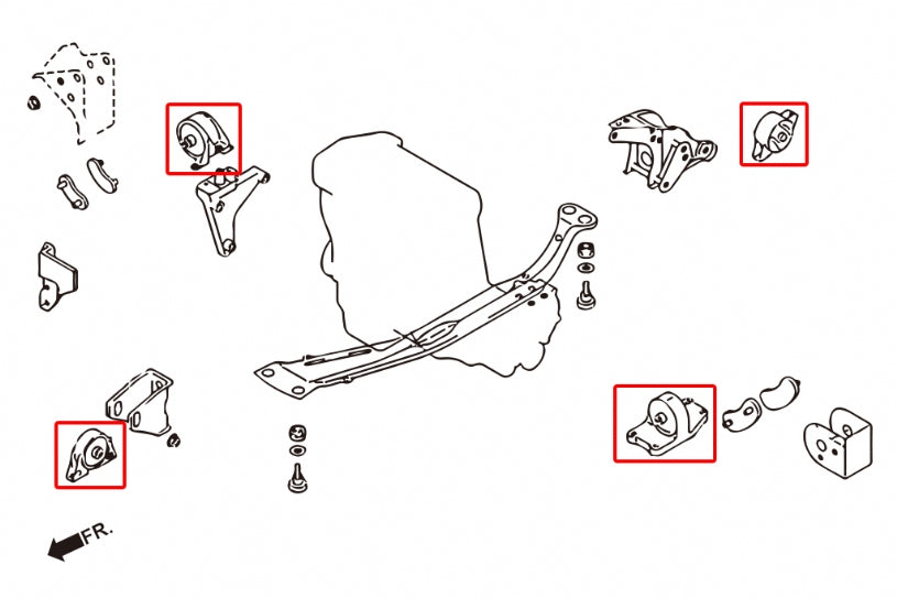 HARDRACE REINFORCED ENGINE MOUNT HardRace