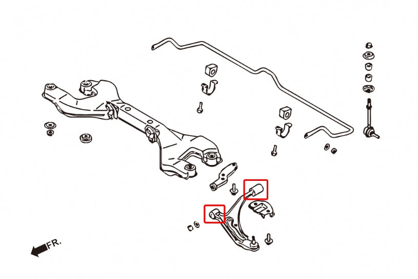 HARDRACE FRONT LOWER ARM BUSH HardRace