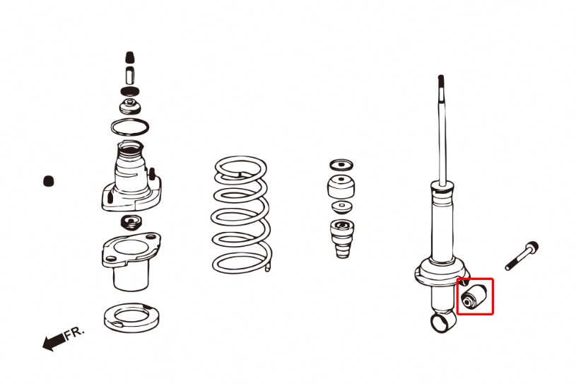HARDRACE REAR SHOCK ABSORBER BOTTOM BUSH HardRace