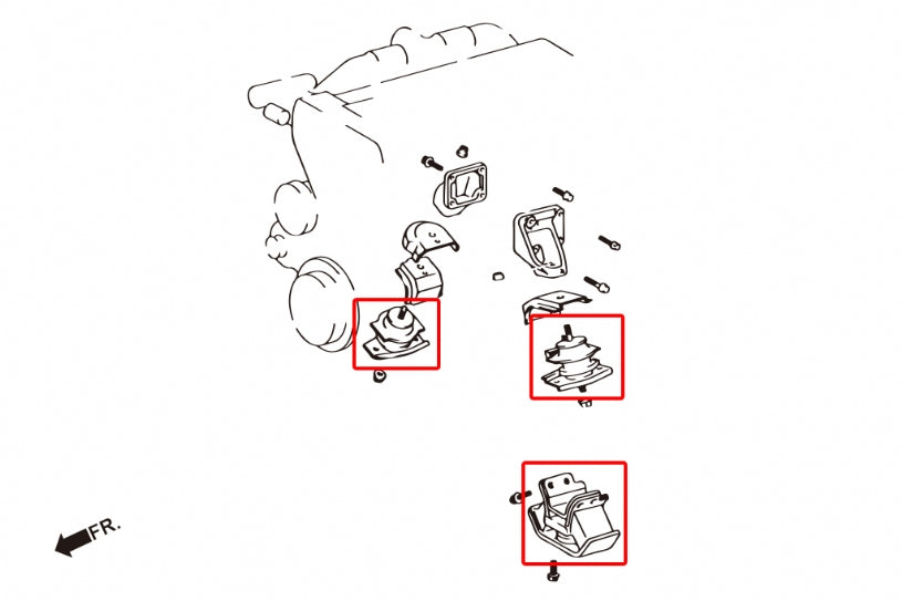 HARDRACE REINFORCED ENGINE & TRANSMISSION MOUNTS HardRace