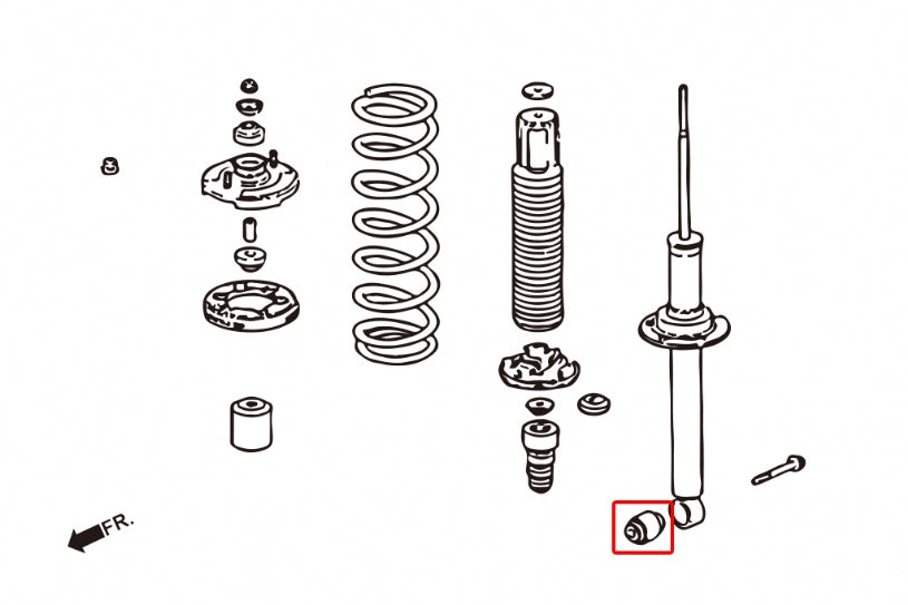 HARDRACE REAR SHOCK ABSORBER BOTTOM BUSH HardRace