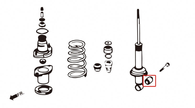 HARDRACE REAR SHOCK ABSORBER BOTTOM BUSH HardRace