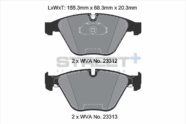 PAGID Racing STREET+ BMW 5 (E60) Brake Pads - T8024SP2001 Front