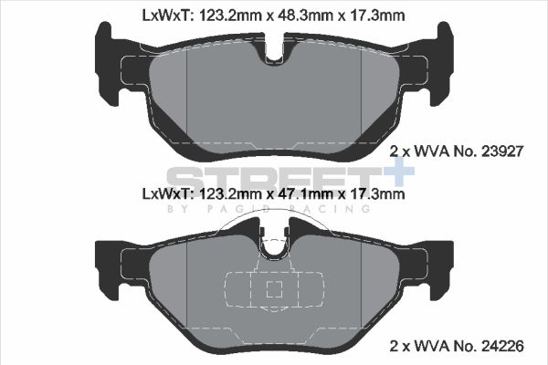 PAGID Racing STREET+ BMW 1 (E81) Brake Pads - T8051SP2001 Rear