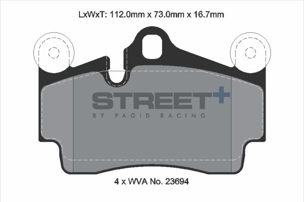 PAGID Racing STREET+ AUDI Q7 (4LB) Brake Pads - T8039SP2001 Front