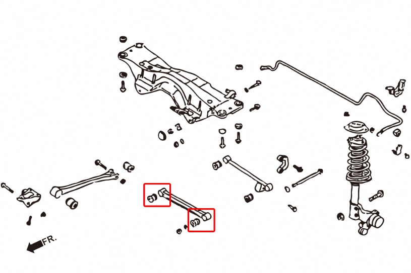 HARDRACE REAR LATERAL ARM - FRONT - BUSH HardRace