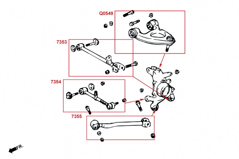 HARDRACE REAR TOE CONTROL ARM ADJUSTABLE HardRace
