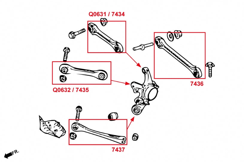 HARDRACE REAR TOE CONTROL ARM ADJUSTABLE HardRace