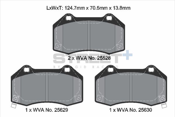 PAGID Racing STREET+ ABARTH 124 Spider Brake Pads - T8088SP2001 Front
