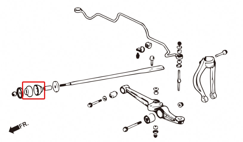 HARDRACE FRONT TENSION ROD BUSH HardRace