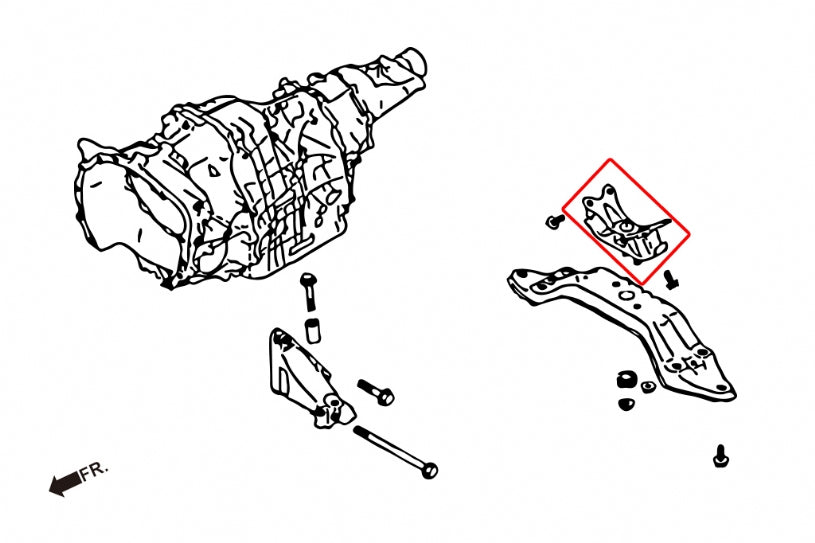 HARDRACE TRANSMISSION MOUNT REAR HardRace