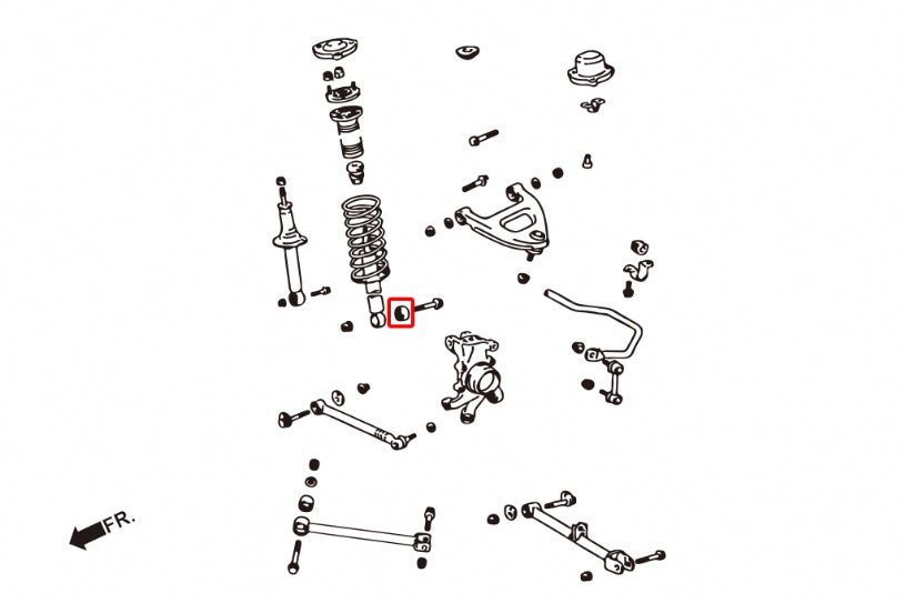 HARDRACE REAR SHOCK ABSORBER BOTTOM BUSH HardRace