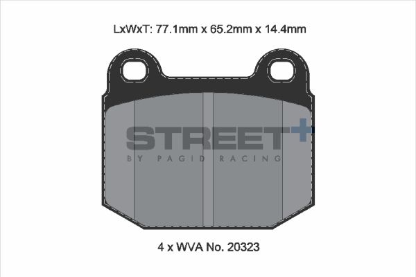 PAGID Racing STREET+ LOTUS 2 ELEVEN Brake Pads - T8148SP2001 Front