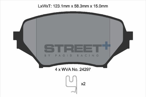 PAGID Racing STREET+ MAZDA MX-5 III (NC) Brake Pads - T8301SP2001 Front