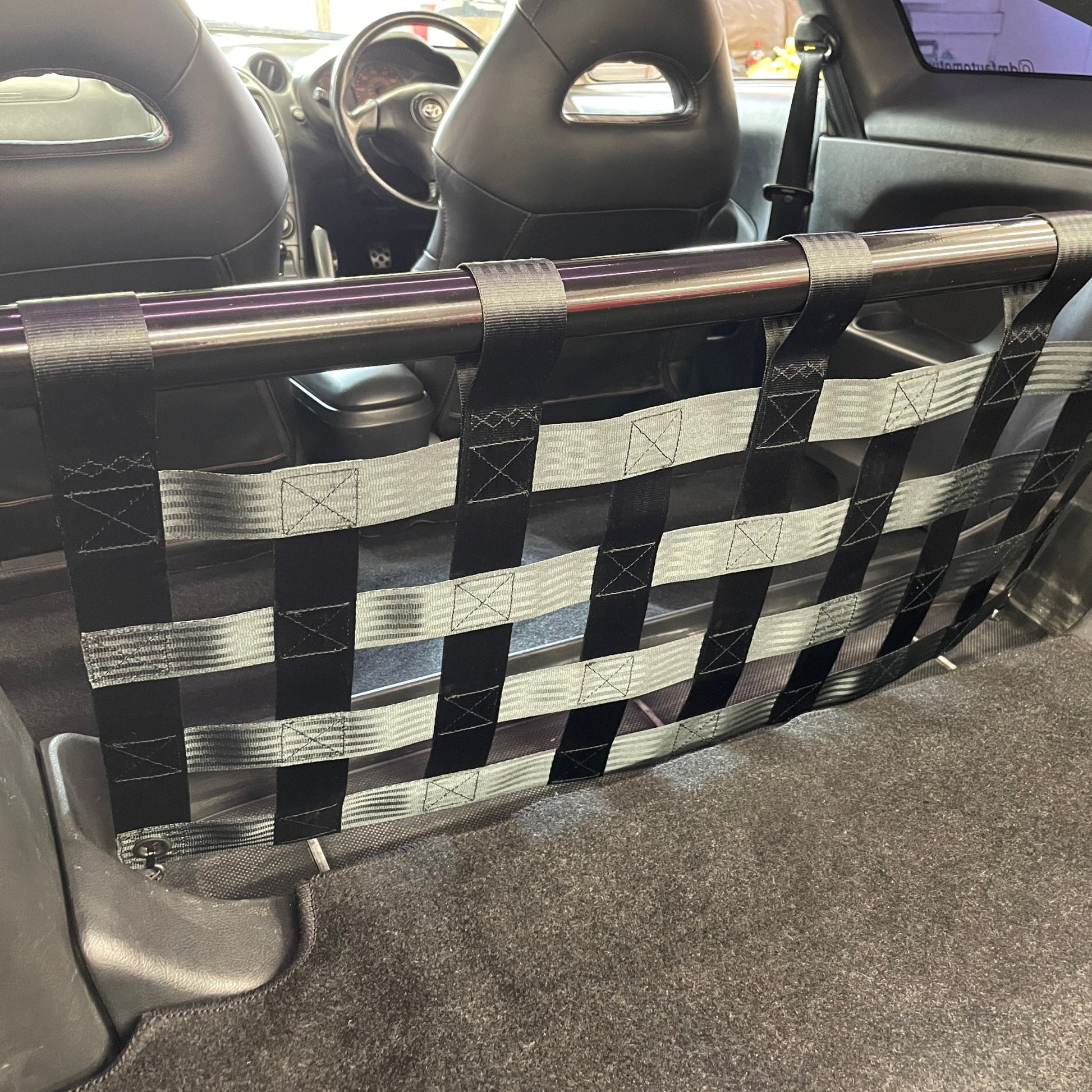 Toyota Celica 7th Gen T230 Strut Bar and Cargo Net cargo-nets.co.uk