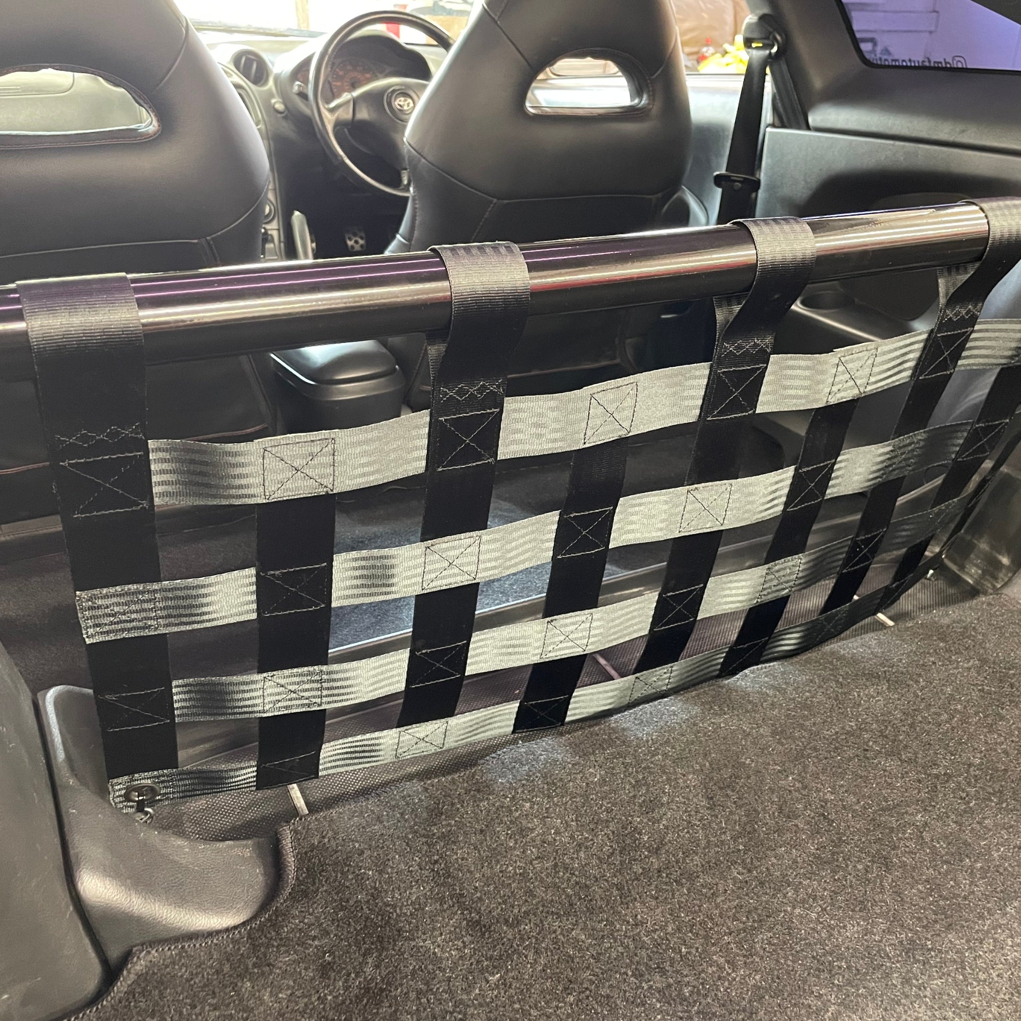 Toyota Celica 7th Gen T230 Strut Bar and Cargo Net cargo-nets.co.uk
