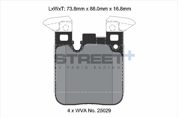 PAGID Racing STREET+ BMW 2 Coupe (F22, F87) Brake Pads - T8105SP2001 Rear