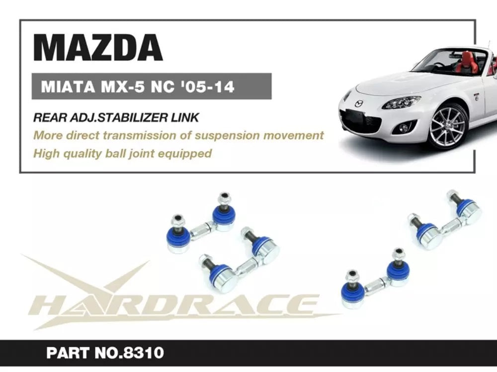 HARDRACE HR 8309 MX5 NB/NC 98-14 F/R ADJ STAB LINK 91-111MM 2PC/SET HardRace