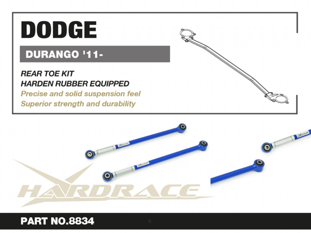 HARDRACE DODGE DURANGO 11-/GRAND CHEROKEE 11-21 REAR TOE KIT (HARDEN RUBBER) - 2PCS/SET HardRace