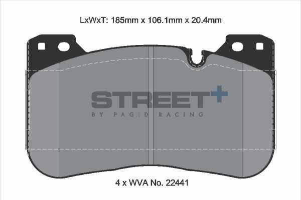 PAGID Racing STREET+ BMW 5 (G30, F90) Brake Pads - T8289SP2001 Front