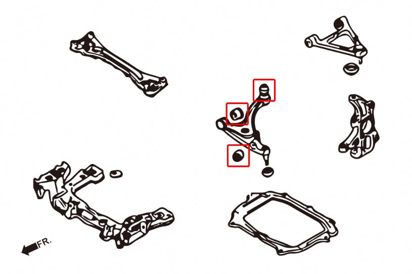 HARDRACE FRONT LOWER ARM BUSH KIT HardRace